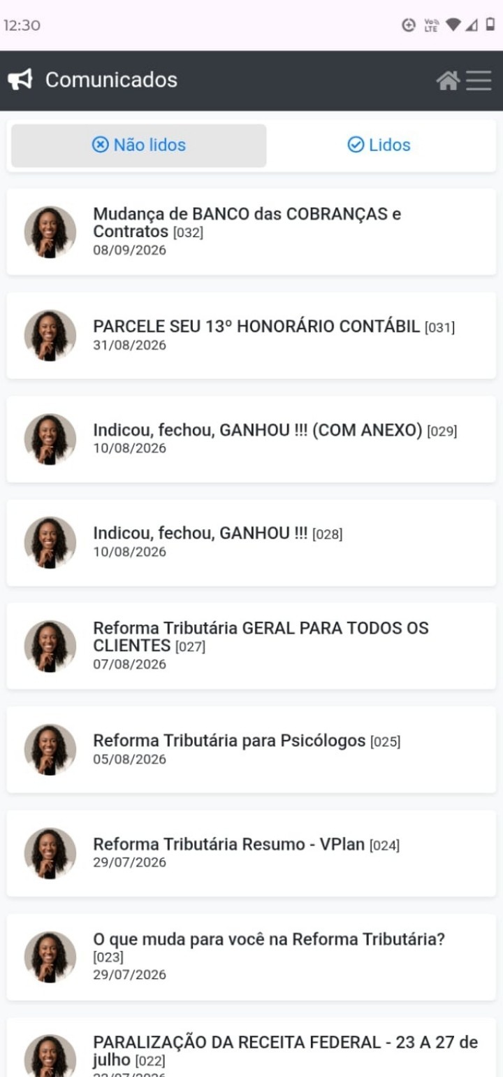 Tela do aplicativo VPlan